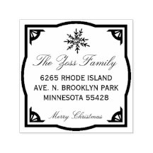 Kerstmis Adres Stempel