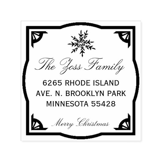 Kerstmis Adres Stempel (Design)