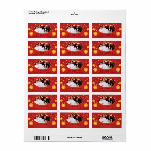 Kerstmis, Adresetiketten Etiket (Full Sheet)