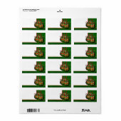 Kerstmis-Adresetiketten voor vakantiekaart Etiket (Full Sheet)