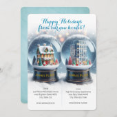 Kerstmis Adreswijziging Sneeuwbollen Kaart (Voorkant / Achterkant)