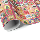 Kerstmis Advent Cadeaupapier (Rol Hoek)