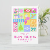 Kerstmis Adventkalender  Feestdagenkaart (Staand voorkant)