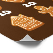 Kerstmis adventkalender Gingerbread Poster (Hoek)