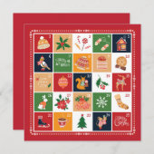 Kerstmis Adventkalender Poinsettia Rood (Voorkant / Achterkant)