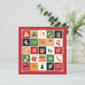 Kerstmis Adventkalender Poinsettia Rood (Staand voorkant)