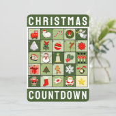 Kerstmis Adventkalender Vakantie Feestdagenkaart (Staand voorkant)