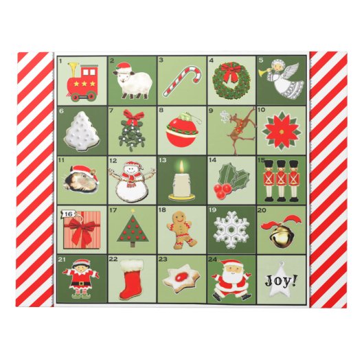 Kerstmis Adventkalenders Notitieblok (Voorkant)
