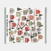 Kerstmis Adventskalender Fleece Deken (Voorkant (Horizontaal))