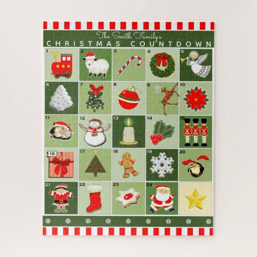 Kerstmis Adventskalender Legpuzzel (Verticaal)