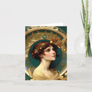 Kerstmis - AI - Art Nouveau - C Kaart