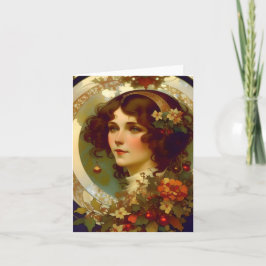 Kerstmis - AI - Art Nouveau - F Kaart