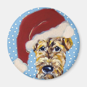 Kerstmis Airedale Magneet