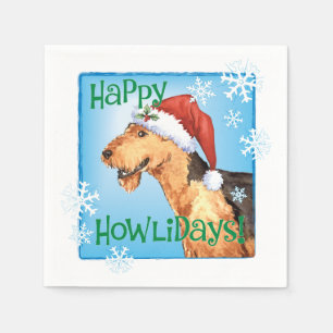 Kerstmis Airedale Servet