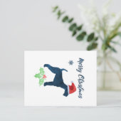 Kerstmis Airedale Terrier Briefkaart (Staand voorkant)