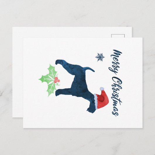 Kerstmis Airedale Terrier Briefkaart (Voorkant / Achterkant)