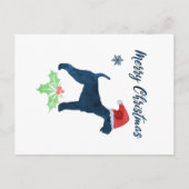 Kerstmis Airedale Terrier Briefkaart (Voorkant)