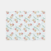 Kerstmis Akita Fleece Blanket Deken (Voorkant (Horizontaal))