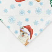 Kerstmis Akita Fleece Blanket Deken (Hoek)