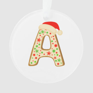 Kerstmis Alfabetten letter A Ornament