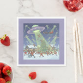 Kerstmis Alien Invasie, Papieren servetten (Insitu)