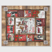 Kerstmis alle hart komt thuis grappige koeienmaker cadeaupapier (Vlak)