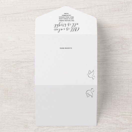 Kerstmis alleen is een kalm persoonlijke feestdag- all in one uitnodiging (Buitenkant)