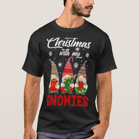 Kerstmis alleen maar met mijn Gnomen Pamajas Fam T-shirt (Voorkant)