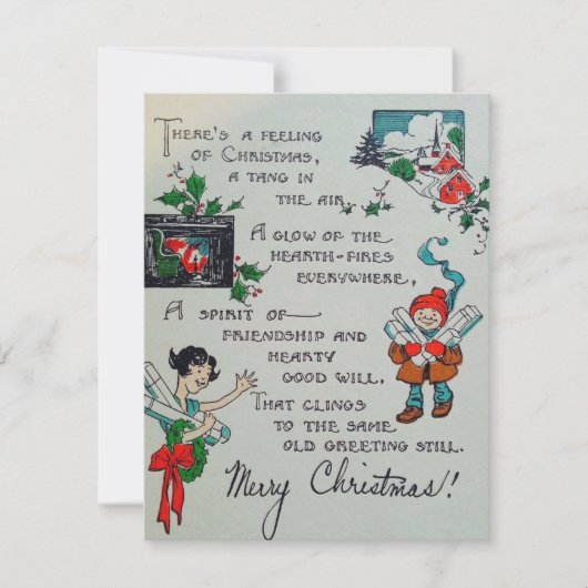 Kerstmis aller tijden feestdagenkaart (Voorkant)