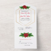 Kerstmis Alles in Een All In One Uitnodiging (Binnen)