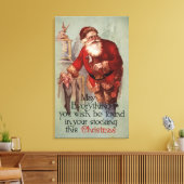 Kerstmis: Alles in je achterste Canvas Afdruk (Insitu (Woonkamer))