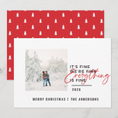 kerstmis alles is een mooie typografie foto feestdagenkaart (Voorkant / Achterkant)