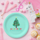 Kerstmis: "Alles is helder" kerstfeest Papieren Bordje (Feest)