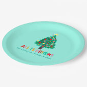 Kerstmis: "Alles is helder" kerstfeest Papieren Bordje (Gekanteld)