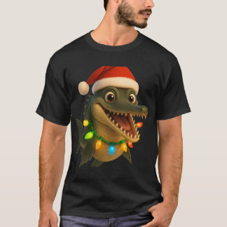 Kerstmis Alligator Gar Vis T-shirt