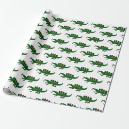 Kerstmis Alligator Inpakpapier