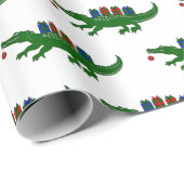 Kerstmis Alligator Inpakpapier (Rol Hoek)