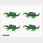 Kerstmis Alligator Stickers (Vel)