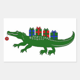 Kerstmis Alligator Stickers