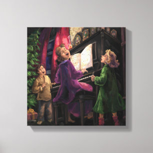 Kerstmis Along Canvas Afdruk