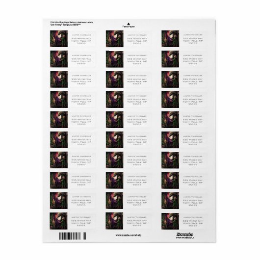 Kerstmis Along Etiket (Full Sheet)