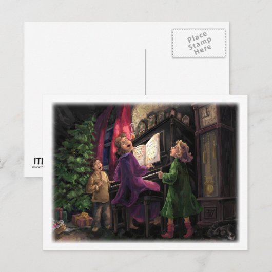 Kerstmis Along Feestdagenkaart (Voorkant / Achterkant)