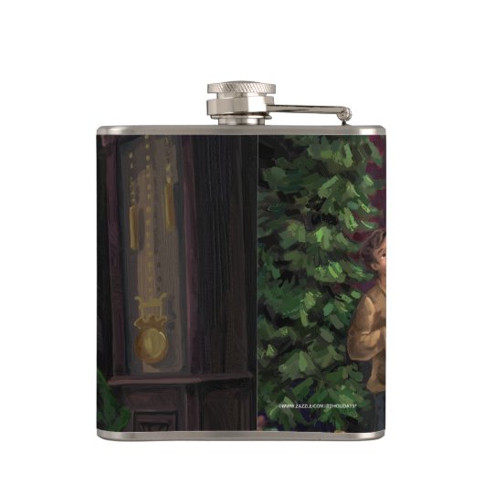 Kerstmis Along Heupfles (Achterkant)