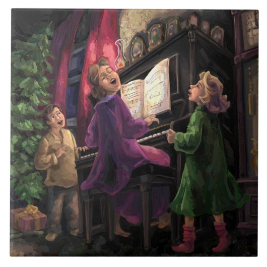 Kerstmis Along Tegeltje (Voorkant)