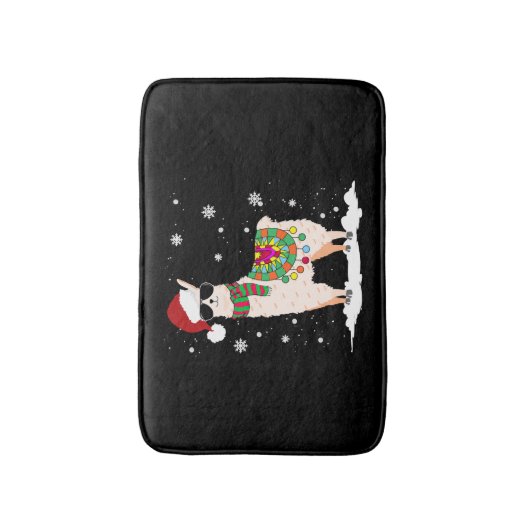 Kerstmis - Alpaca - Kerstmis Badmat (Voorkant Verticaal)