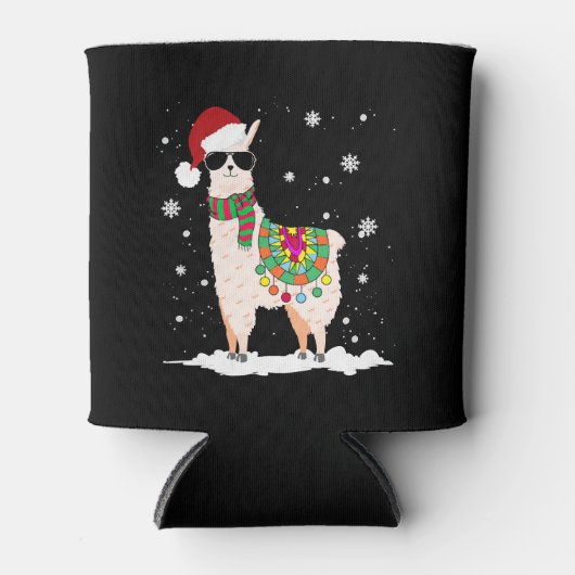 Kerstmis - Alpaca - Kerstmis Blikjeskoeler (Voorkant)