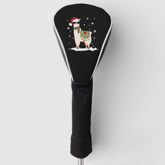 Kerstmis - Alpaca - Kerstmis Golfheadcover (Voorkant)