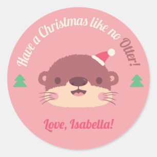 Kerstmis als geen andere Kerstgroet Ronde Sticker