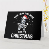 Kerstmis Als Je Van Binnen Dood Bent Grappig Skele Kaart (Gele Bloem)