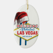 Kerstmis als Vegas Sign. Keramisch Ornament (Rechts)